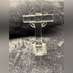 Vintage Crystal standing cross with Celtic style ring detail. ￼Galway
